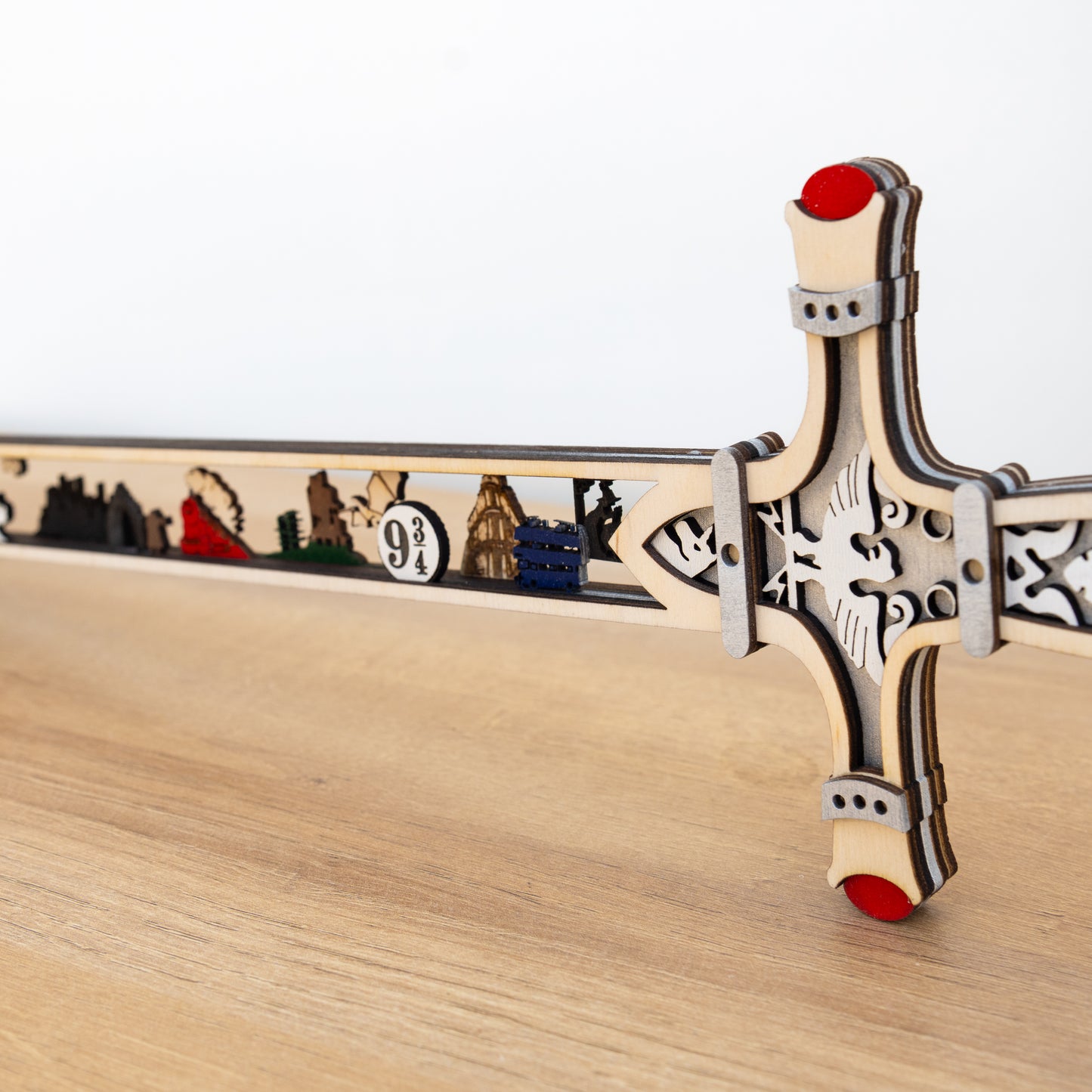 Wizard Sword Display | Handcrafted Laser-cut Decor Inspired by Gryffindor