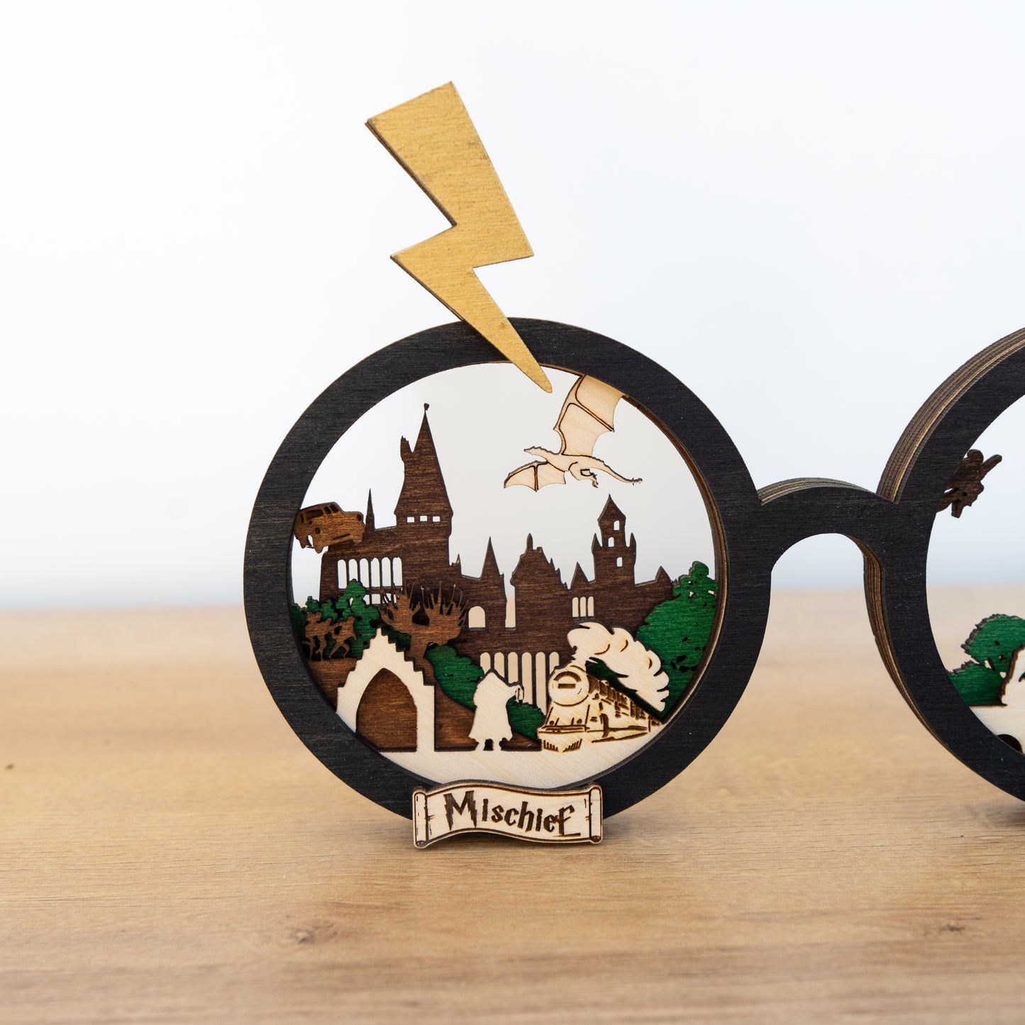 Wizard Glasses Display | Multi-layered Laser-cut Decor Inspired by Harry Potter