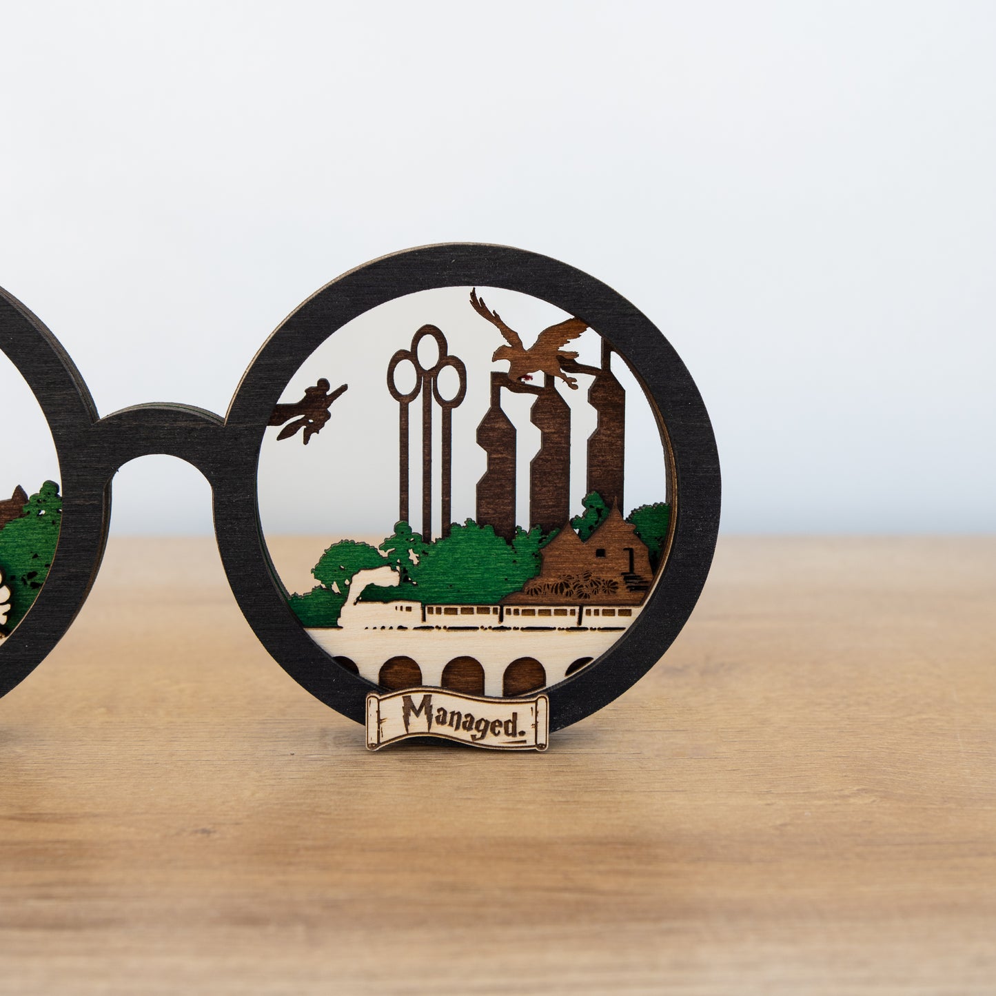 Wizard Glasses Display | Multi-layered Laser-cut Decor Inspired by Harry Potter