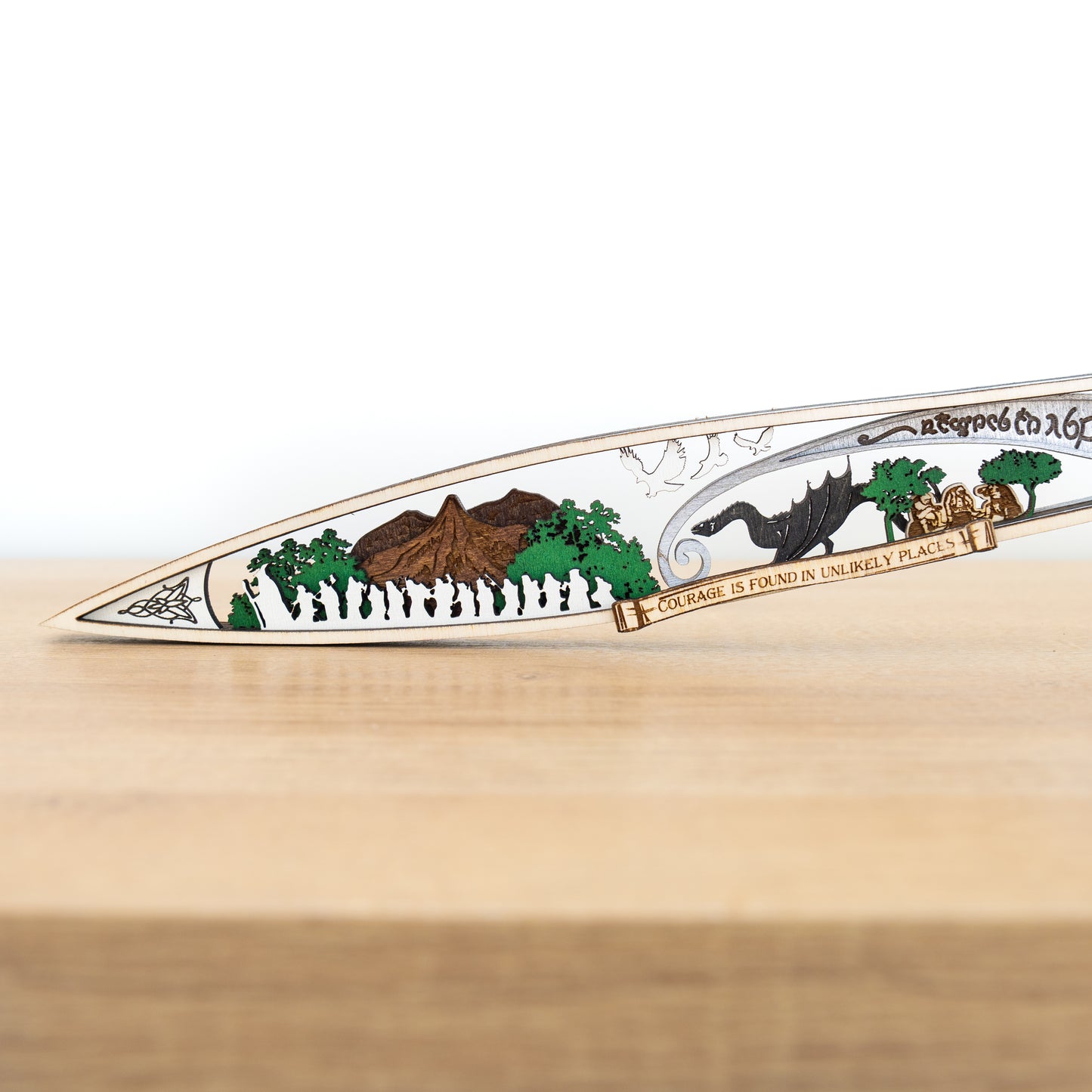 Elven Dagger Display | Multi-layered Laser-cut Wood Decor Inspired by LOTR