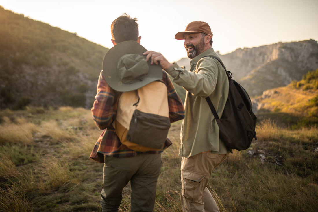 Father and Son in the Nature