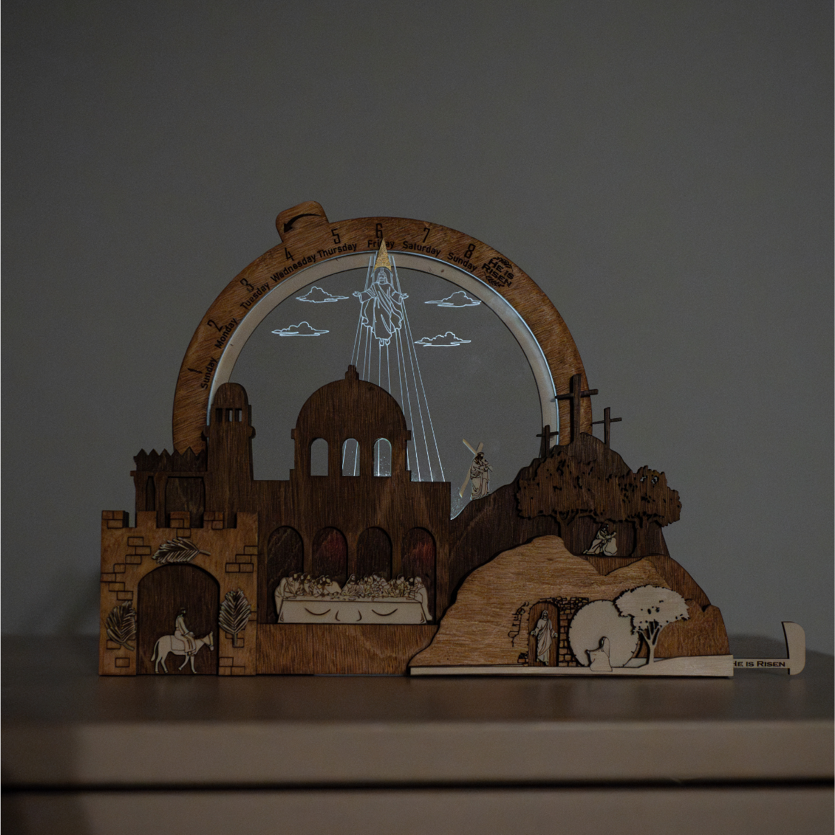 Easter Creche Countdown - Light-Up + Music Display