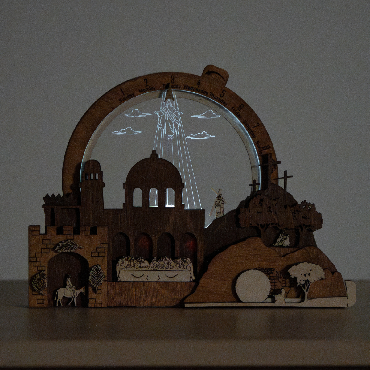 Easter Creche Countdown - Light-Up + Music Display
