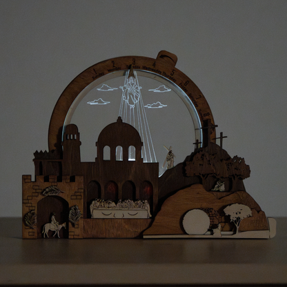Easter Creche Countdown - Light-Up + Music Display