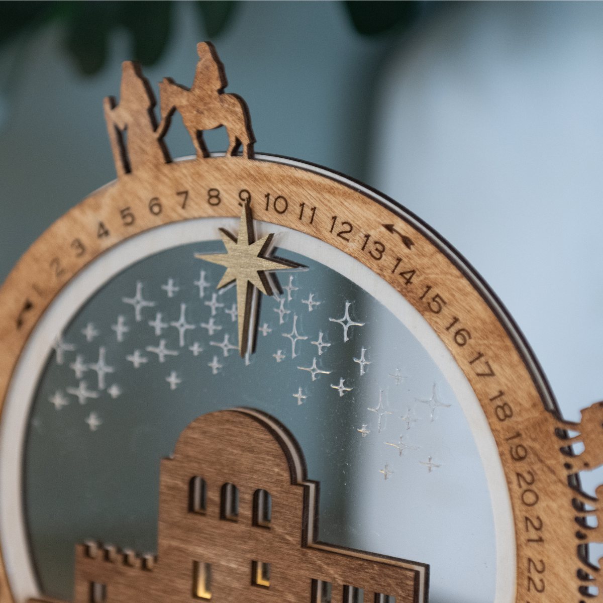 Christmas Countdown - Nativity Light-Up + Music Display