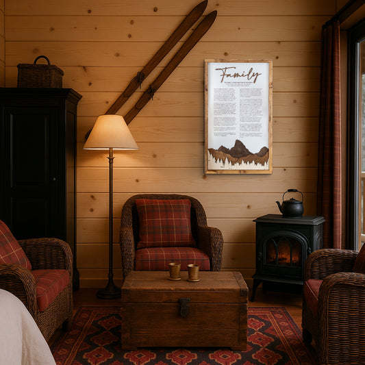 The Family: A Proclamation to the World | Framed Proclamation Sign with Multi-layered Scenes