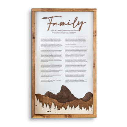 The Family: A Proclamation to the World | Framed Proclamation Sign with Multi-layered Scenes