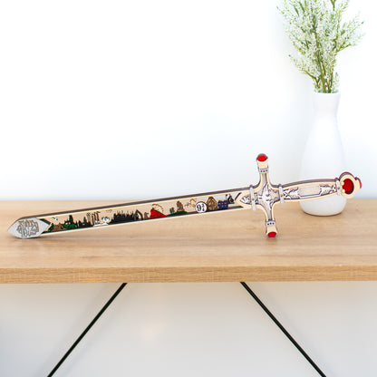 Wizard Sword Display | Handcrafted Laser-cut Decor Inspired by Gryffindor
