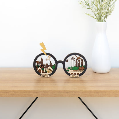 Wizard Glasses Display | Multi-layered Laser-cut Decor Inspired by Harry Potter