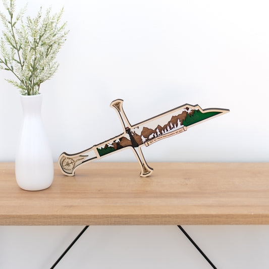 Ranger Sword Display | Multi-layered Laser-cut Decor Inspired by Middle-earth