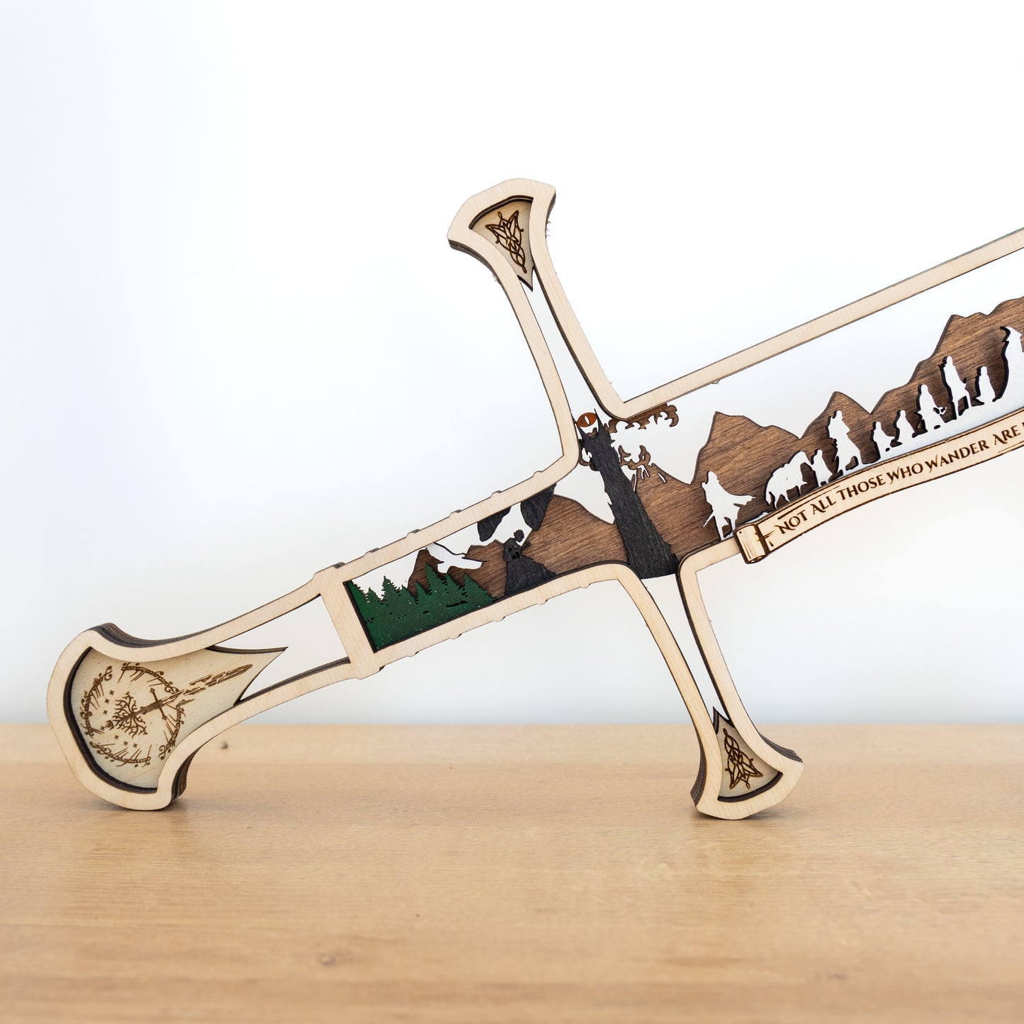 Ranger Sword Display | Multi-layered Laser-cut Decor Inspired by Middle-earth