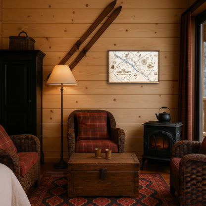 Swan Valley Topo Map Sign | Laser Engraved & Framed Wall Art