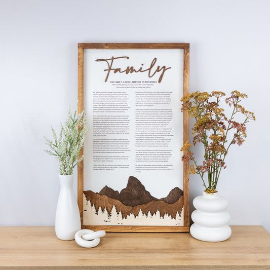 The Family Proclamation scenic sign