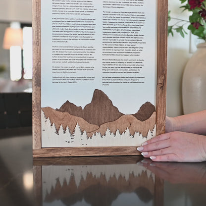 The Family: A Proclamation to the World | Framed Proclamation Sign with Multi-layered Scenes