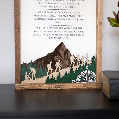 2026 Young Men Theme Wall Décor - Tiny 3D Temples