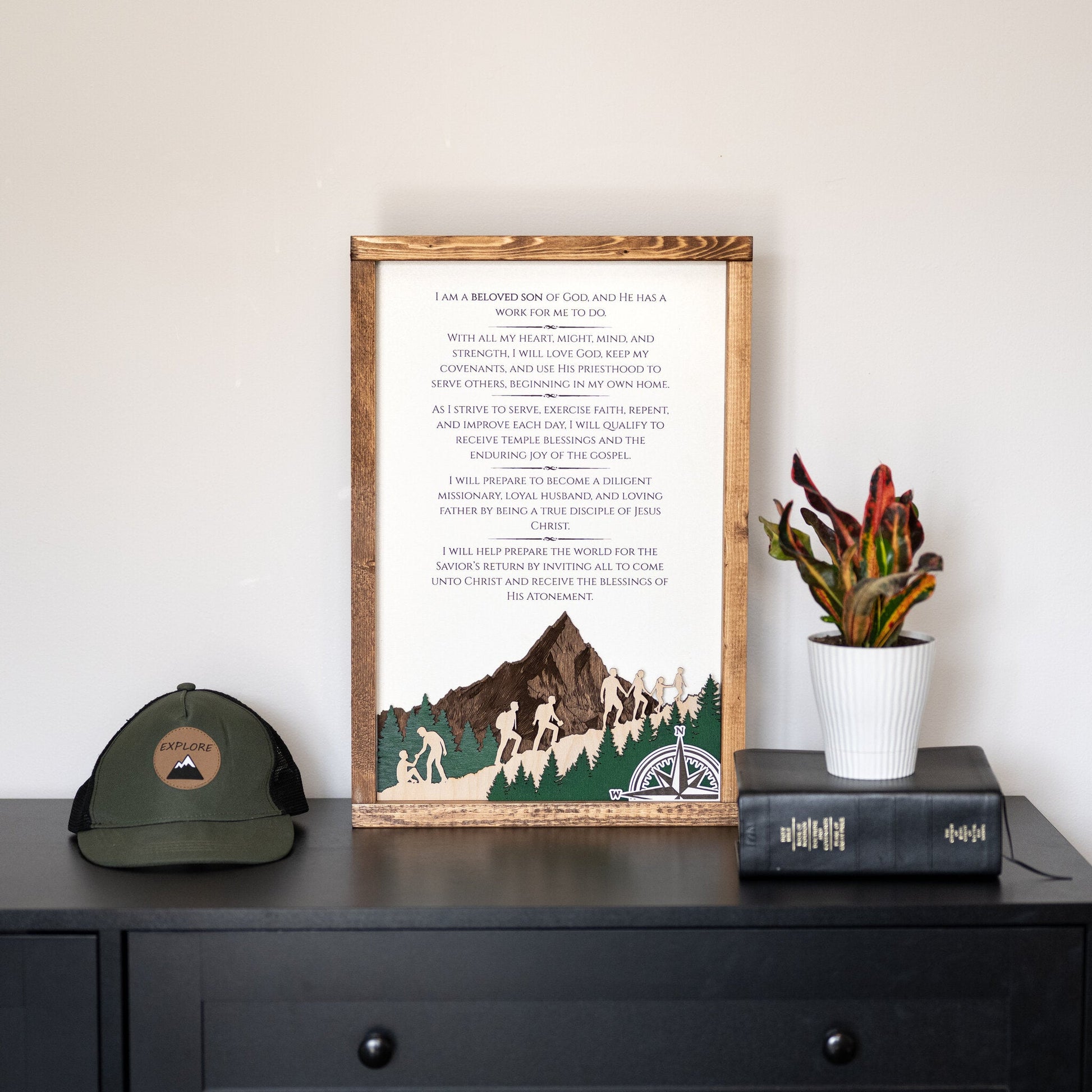 2026 Young Men Theme Wall Décor - Tiny 3D Temples