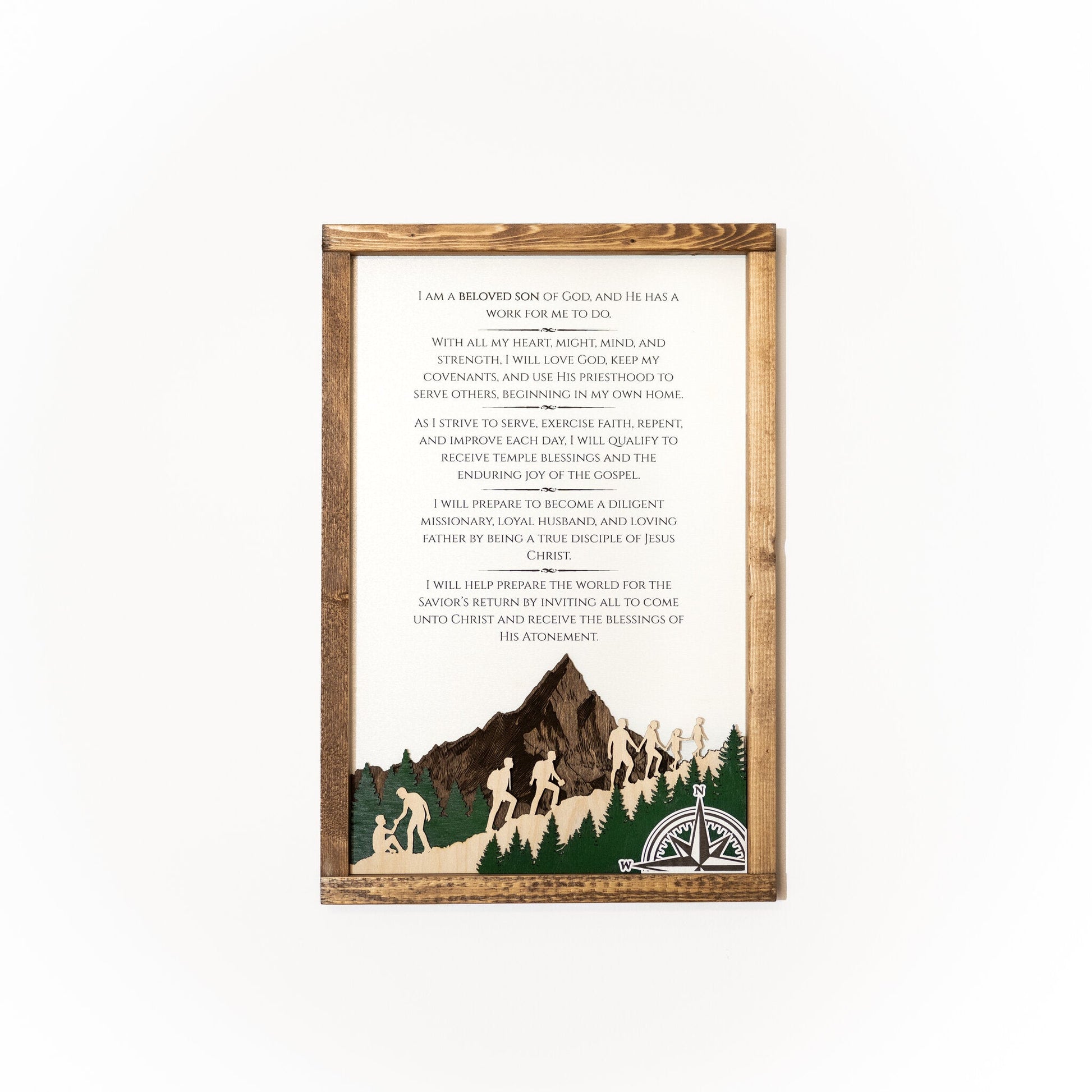 2026 Young Men Theme Wall Décor - Tiny 3D Temples