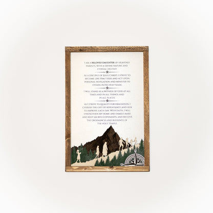 2026 Young Women Theme Wall Décor - Tiny 3D Temples